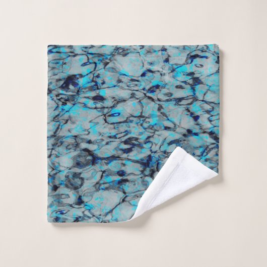 Koele, moderne digitale kunst van blauwe waterverf washandje (Wasdoekje)