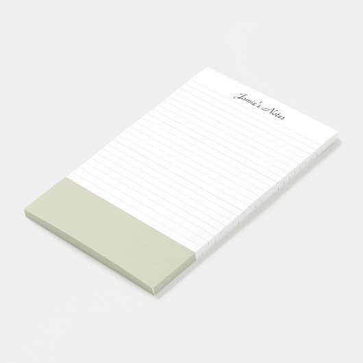 Koele Moderne Eenvoudige Witte Pastel Gedempte Gro Post-it® Notes (Schuin)