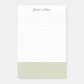 Koele Moderne Eenvoudige Witte Pastel Gedempte Gro Post-it® Notes (Voorkant)