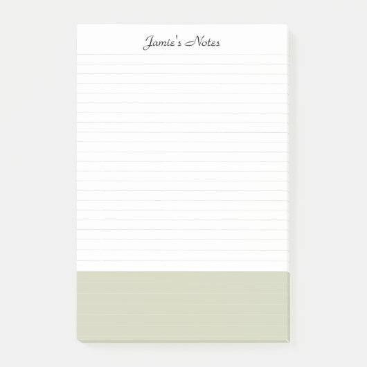 Koele Moderne Eenvoudige Witte Pastel Gedempte Gro Post-it® Notes (Voorkant)