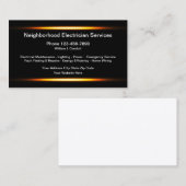 Koele moderne elektricien diensten Visitekaartjes (Voorkant / Achterkant)