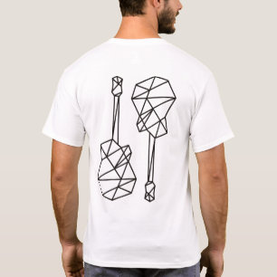 Koele & moderne geometrische gitaarmuziek t-shirt