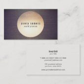 Koele Moderne Gouden Cirkel Houten Korrel Visitekaartje (Voorkant / Achterkant)