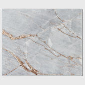 Koele moderne grijze gouden marmeren steen textuur cadeaupapier (Vlak)