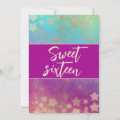 Koele moderne hemelse maan en sterren zoet 16 kaart (Achterkant)