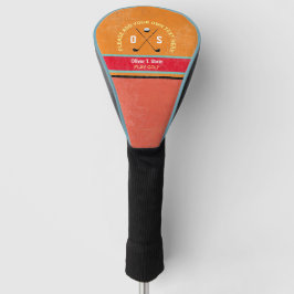 koele moderne kleur Golf Head Cover met golfer naa