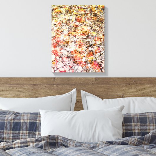 Koele, moderne, kleurrijke abstracte achtergrond canvas afdruk (Insitu (Slaapkamer))