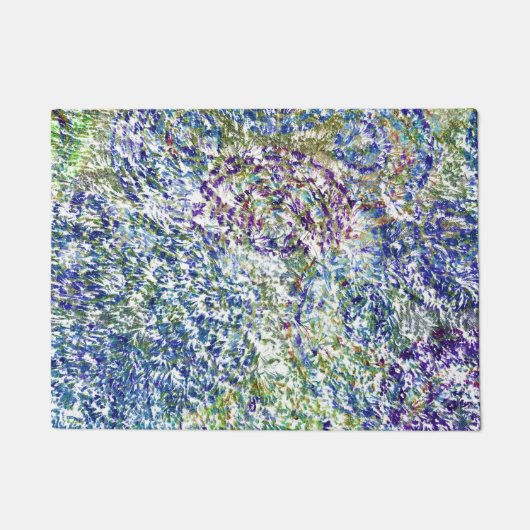 Koele, moderne, kleurrijke abstracte achtergrond deurmat (Voorkant)