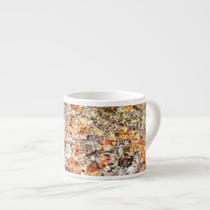 Koele, moderne, kleurrijke abstracte achtergrond espresso kop