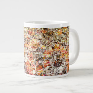 Koele, moderne, kleurrijke abstracte achtergrond grote koffiekop