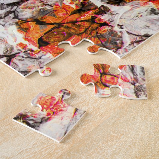 Koele, moderne, kleurrijke abstracte achtergrond legpuzzel (Zijkant)