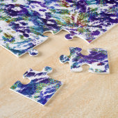 Koele, moderne, kleurrijke abstracte achtergrond legpuzzel (Zijkant)