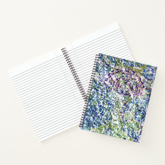 Koele, moderne, kleurrijke abstracte achtergrond notitieboek (Binnen)