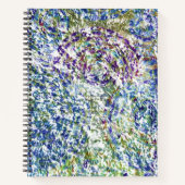 Koele, moderne, kleurrijke abstracte achtergrond notitieboek (Voorkant)