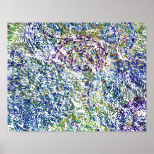 Koele, moderne, kleurrijke abstracte achtergrond poster