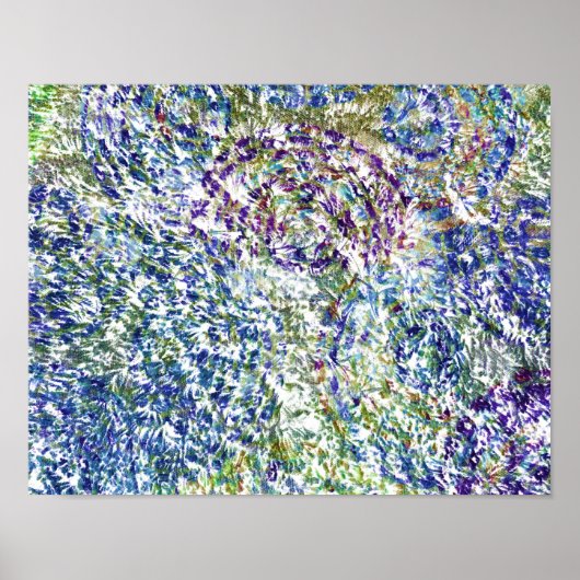 Koele, moderne, kleurrijke abstracte achtergrond poster (Voorkant)