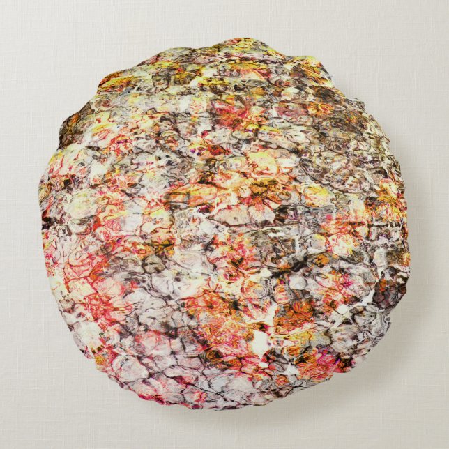 Koele, moderne, kleurrijke abstracte achtergrond rond kussen (Achterkant)