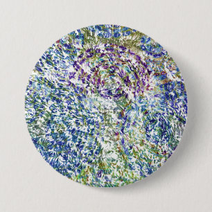 Koele, moderne, kleurrijke abstracte achtergrond ronde button 7,6 cm
