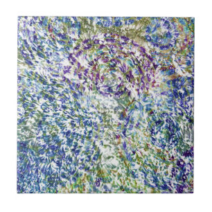 Koele, moderne, kleurrijke abstracte achtergrond tegeltje