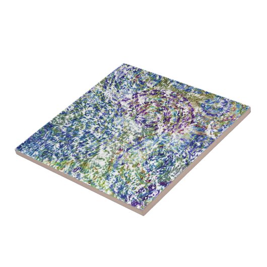 Koele, moderne, kleurrijke abstracte achtergrond tegeltje (Zijkant)