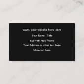 Koele moderne minimalistische auto visitekaartje (Achterkant)