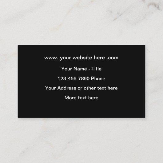 Koele moderne minimalistische auto visitekaartje (Achterkant)