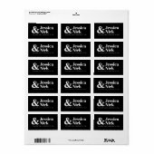Koele moderne retouradreslabels | Z&W Etiket (Full Sheet)