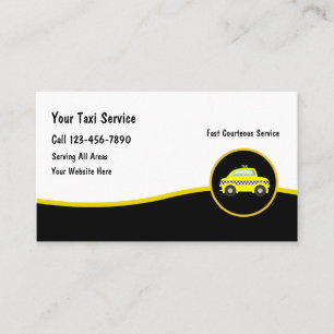 Koele moderne taxi chauffeur visitekaartjes