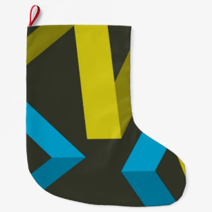 Koele, moderne, trendmatige geometrische manieren grote kerstsok