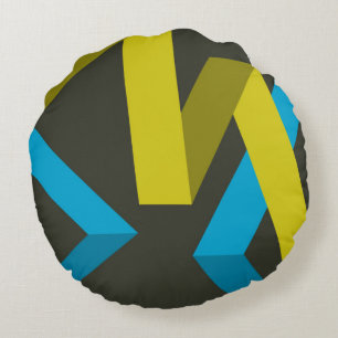Koele, moderne, trendmatige geometrische manieren  rond kussen