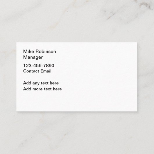 Koele moderne Visitekaartjes (Achterkant)