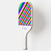 Koele modestrepen gepersonaliseerd pickleball paddle (Links)