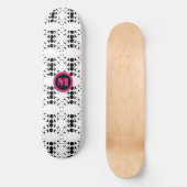 Koele Monogram Sterren en Moon Polka Dot Persoonlijk Skateboard (Voorkant)