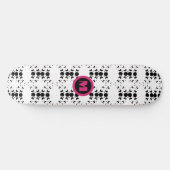 Koele Monogram Sterren en Moon Polka Dot Persoonlijk Skateboard (Horizontaal)