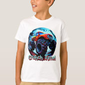 Koele Monster Truck Crunch Tijd T-shirt (Voorkant)