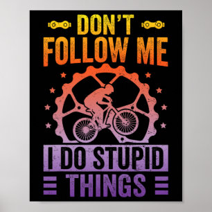 Koele Mountainbike Kunst Voor Mannen Vrouwen Bergf Poster