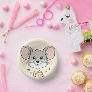 Koele muizendieren huisdier cartoon valentijn papieren kommen