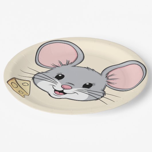 Koele Muizendieren Huisdier cartoon Verjaardag Papieren Bordje (Gekanteld)