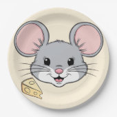 Koele Muizendieren Huisdier cartoon Verjaardag Papieren Bordje (Voorkant)