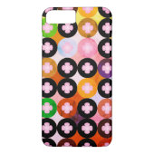 Koele multi gekleurde cirkels & roze klavers Case-Mate iPhone case (Achterkant)
