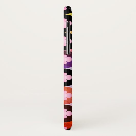 Koele multi gekleurde cirkels & roze klavers Case-Mate iPhone case (Achterkant/links)