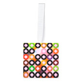 Koele multi gekleurde cirkels & roze klavers decoratie (Voorkant)