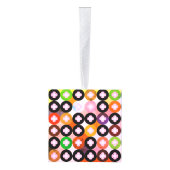 Koele multi gekleurde cirkels & roze klavers decoratie (Rechts)