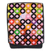 Koele multi gekleurde cirkels & roze klavers rugtassen (Voorkant)