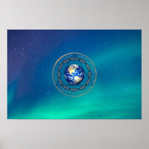 Koele muurkunst voor woonkamer en interieur poster