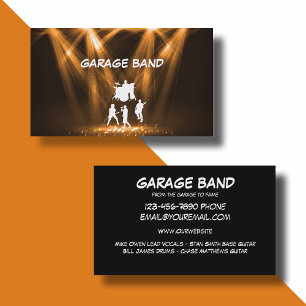 Koele muziekband visitekaartjes