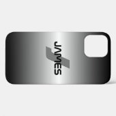 Koele Naam & Monogram Case-Mate iPhone Case (Achterkant (horizontaal))