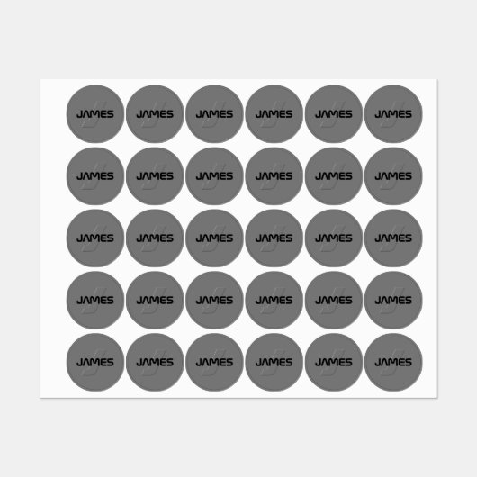 Koele  Naam & Monogram Kleding Labels (Vel)