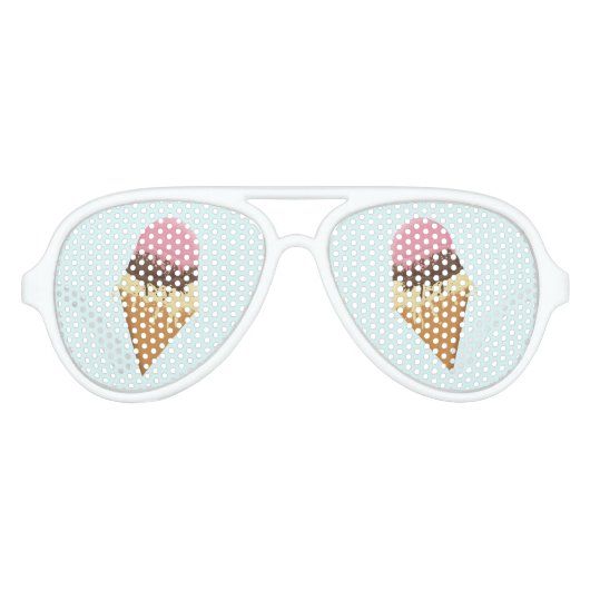 Koele Napolitaanse ijszomer Aviator Zonnebril (Voorkant)