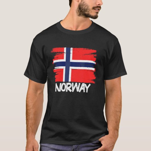 Koele Noorse vlag T-shirt (Voorkant)